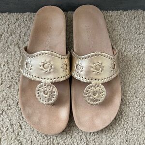 Jack Rogers Jacks Comfort Sandals Platinum Size 7.5